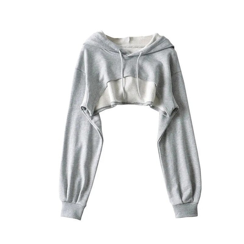 Cropped Long Sleeved Hoodie