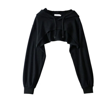 Cropped Long Sleeved Hoodie