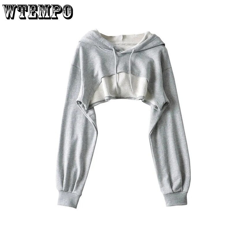 Cropped Long Sleeved Hoodie