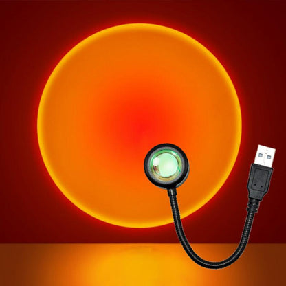 Sunset Lamp LED USB Rainbow Neon Night Light Projector