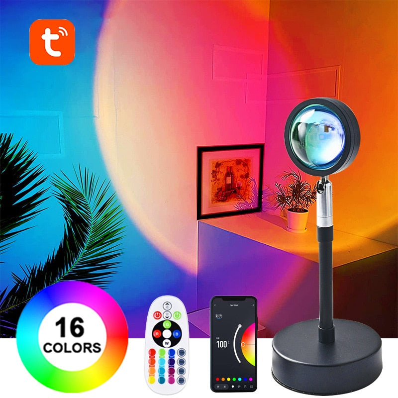 Tuya 16 Colors Bluetooth Sunset Lamp